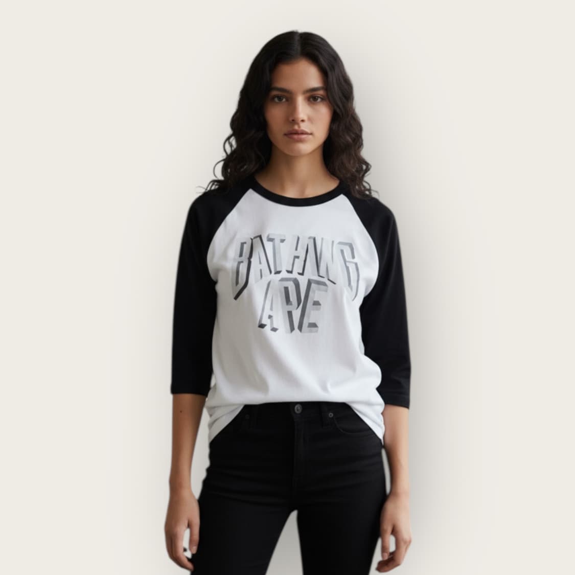 S/ 베이프 레글런 7부 라운드 반팔 상품이미지1