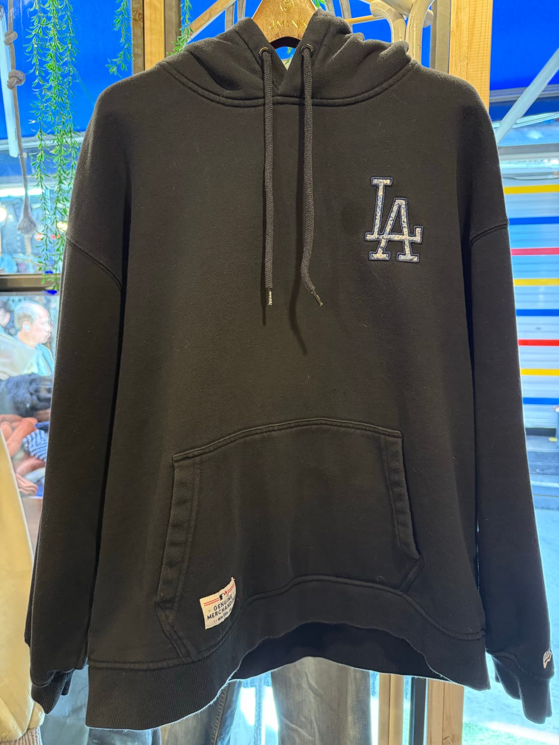 뉴에라 LA다저스 리버티 아플리케 후드티 블랙 상품이미지1