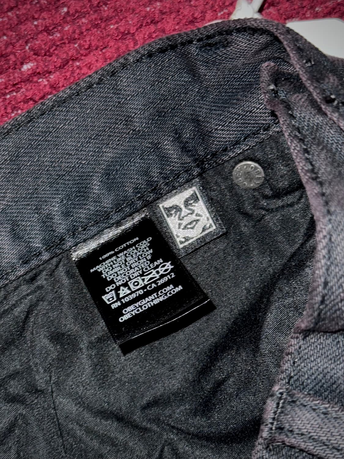 OBEY 데님 흑청 팬츠 33 (택 미제거) 상품이미지7