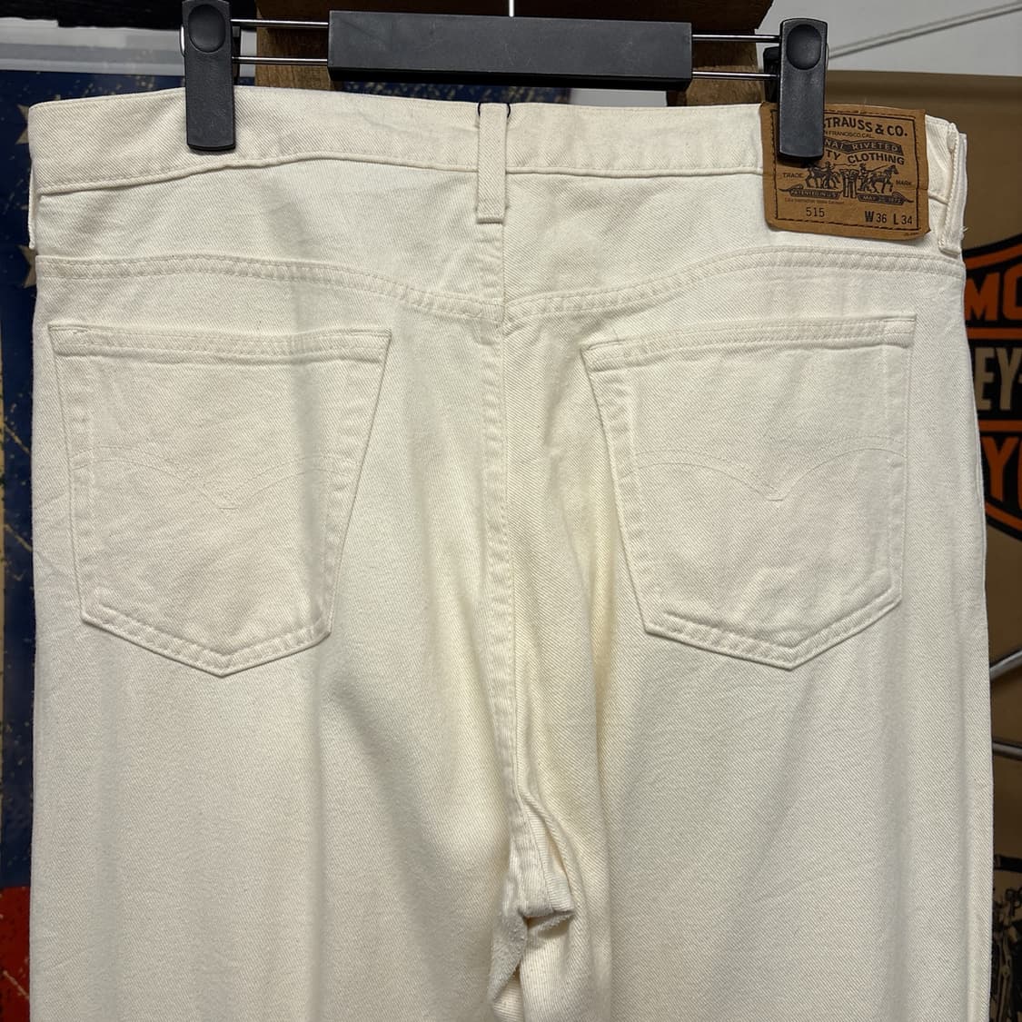 90s 리바이스 515 릴렉스핏 코튼스판 팬츠 아이보리 N947 상품이미지6