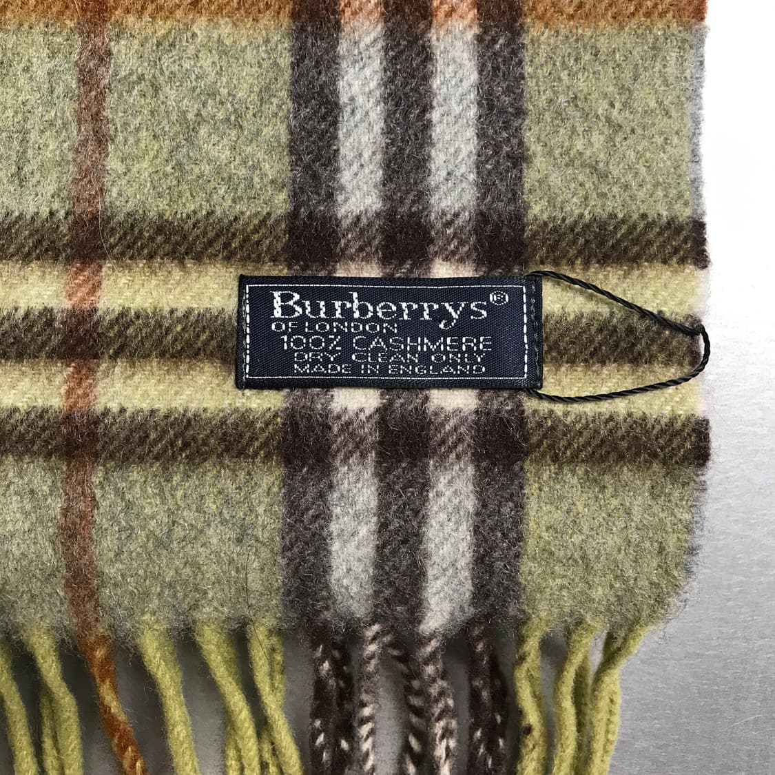 버버리 정품 캐시미어 머플러 그린 상품이미지4