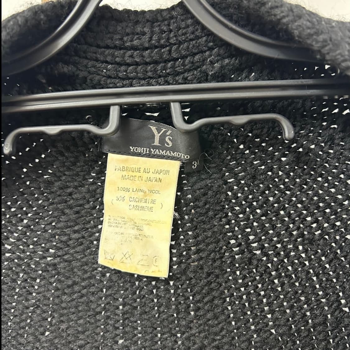 요지야마모토 캐시미어 가디건 55 상품이미지3