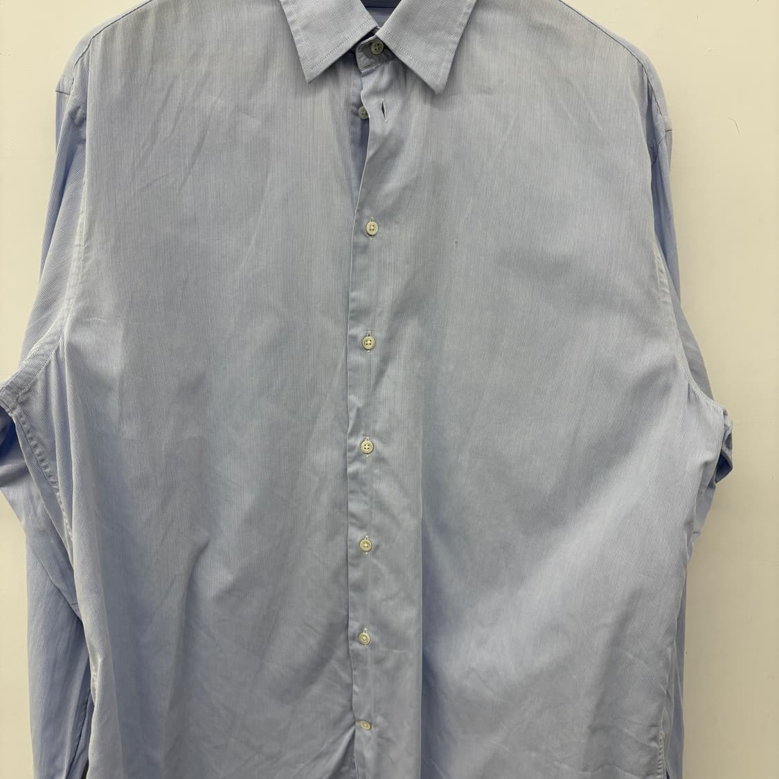 알마니 스트라이프 긴팔 셔츠 하늘색 남성 XL 상품이미지2