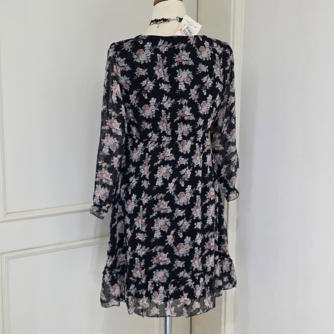 일본빈티지 sky bomber 블랙로즈 보헤미안 쉬폰 모리걸 원피스 상품이미지7