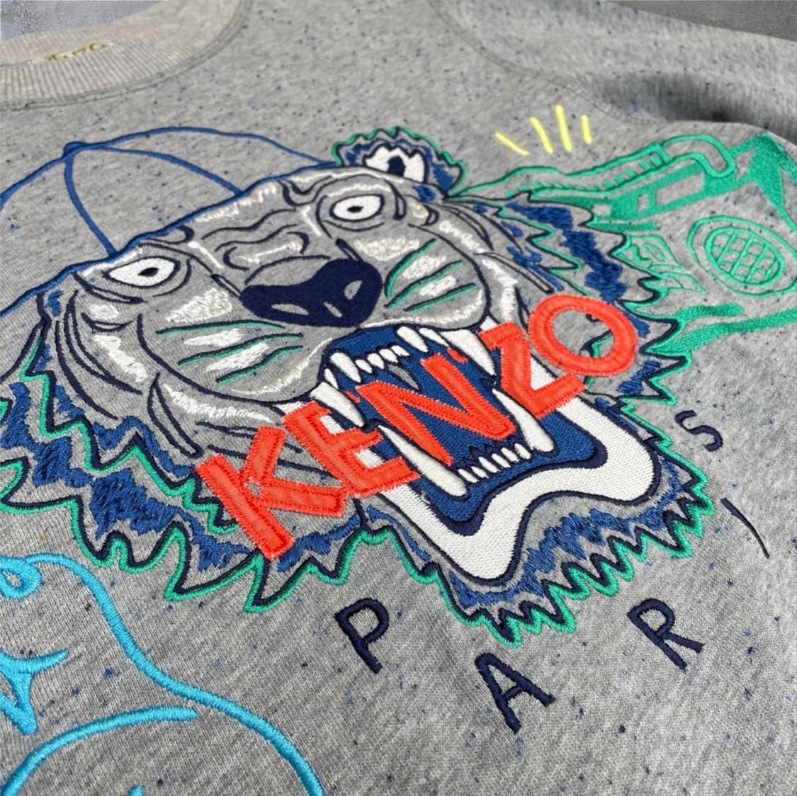 겐조 키즈 Kenzo 그레이 타이거 자수 맨투맨 14A (성인 XS) 상품이미지5