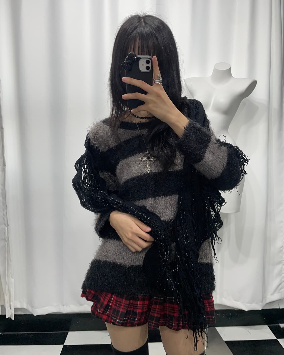 🎸블랙 메쉬 스카프🎸 상품이미지3