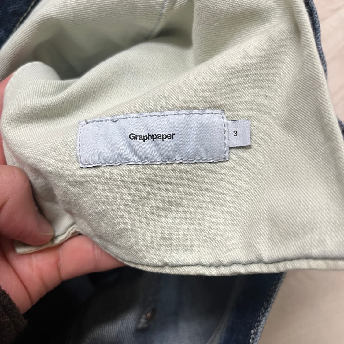 [3] 그라프페이퍼 셀비지 데님 5p 와이드 스트레이트 팬츠 다크페이드 상품이미지7