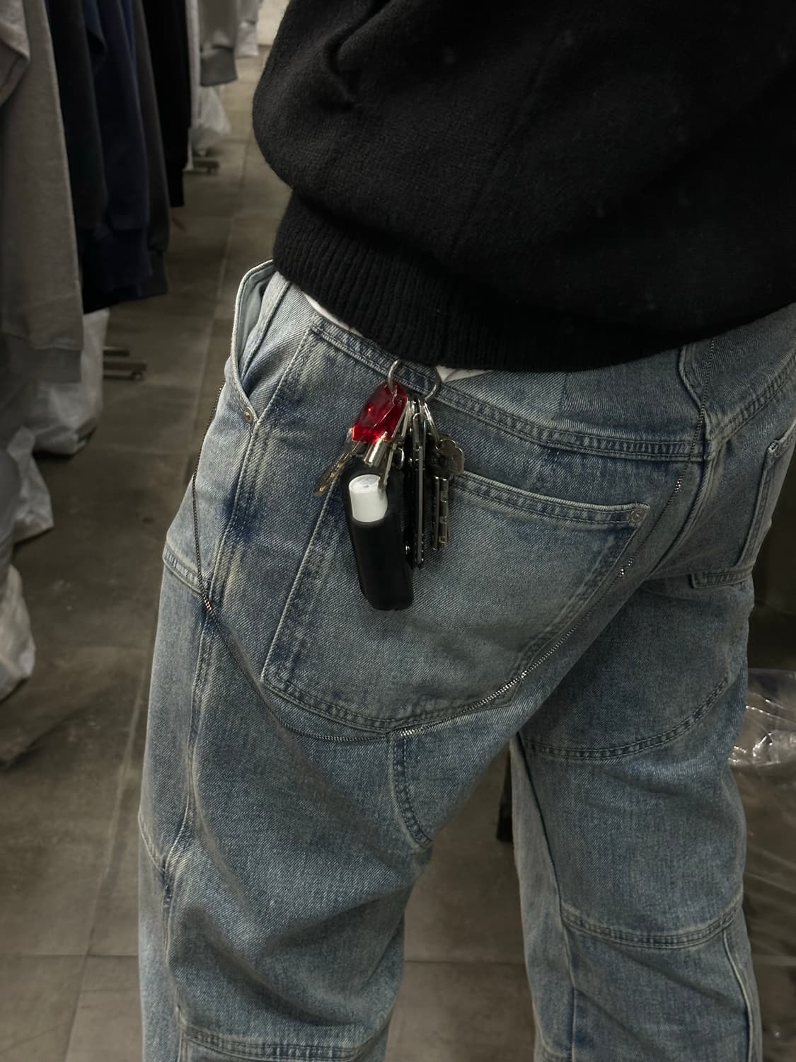 Black minimal chain - 미니멀 바지체인 블랙 상품이미지6