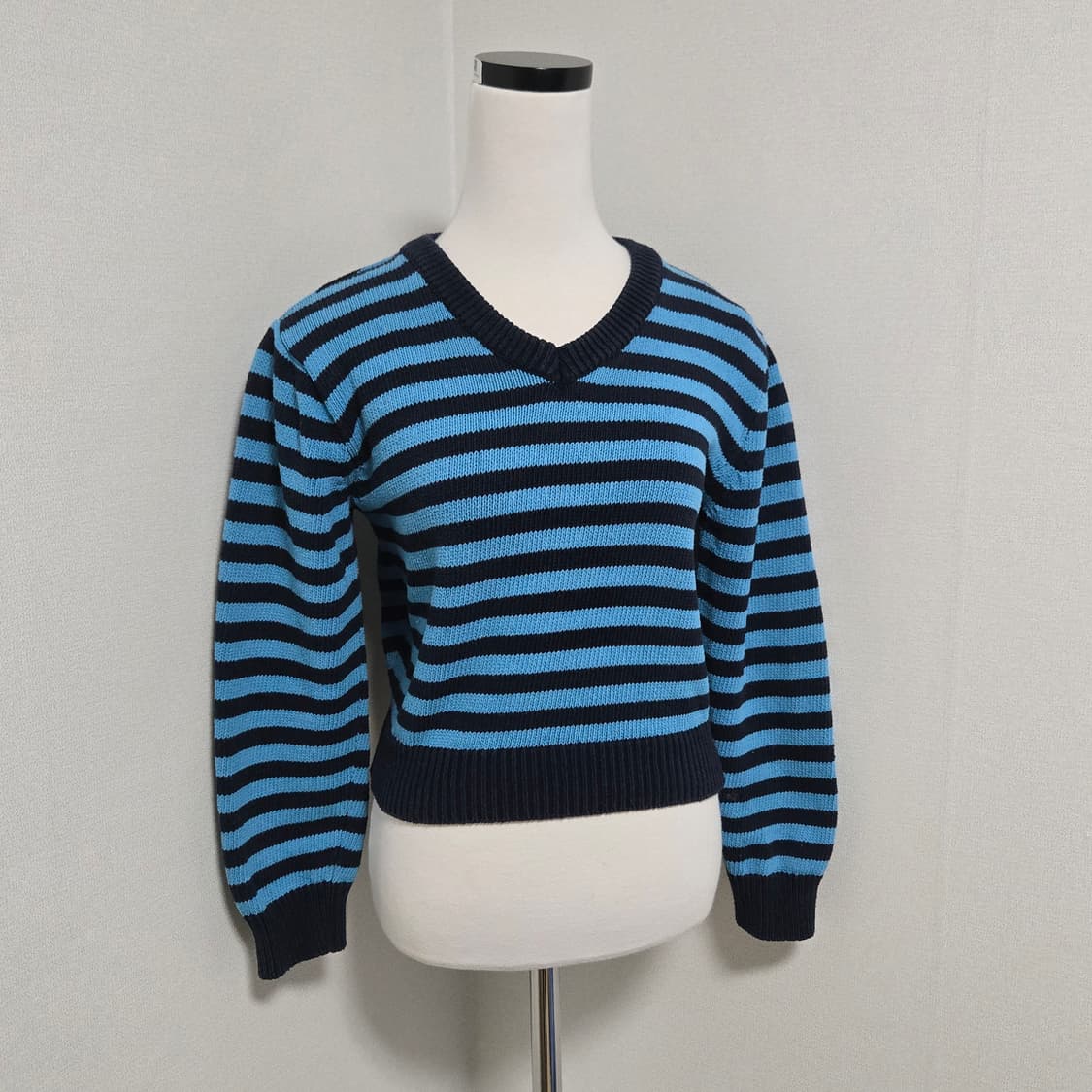 디어리스트 스트라이프 크롭 니트 / 여자 니트/여성 니트  상품이미지5