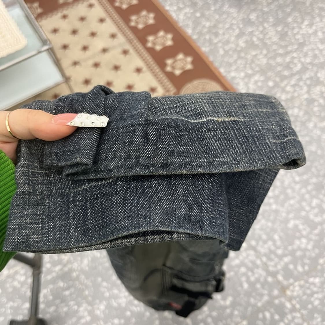 푸부 FUBU 스트릿 트러커 포켓 카고 데님팬츠 32인치 C10406 상품이미지7