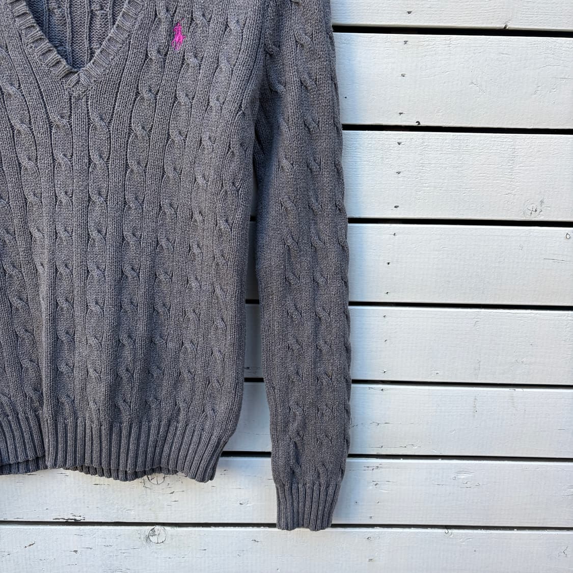 Polo 폴로 케이블 꽈배기 브이넥 니트 상품이미지5