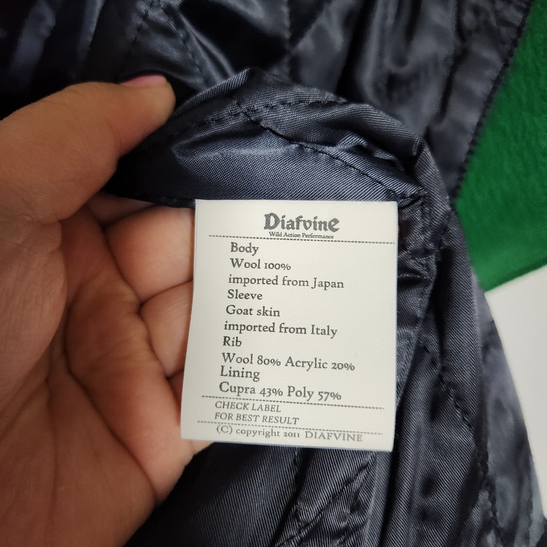 택새옷 디아프바인 W.A.P 염소가죽 점퍼 S1 상품이미지6