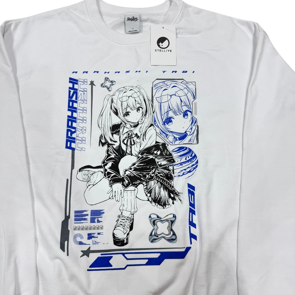 스텔라이브 아라하시 타비 스웻셔츠 맨투맨 화이트 2 상품이미지2