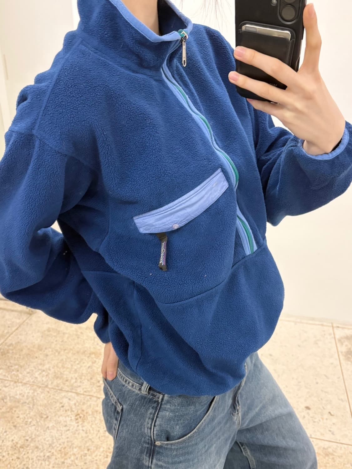 MADE IN USA 🇺🇸 파타고니아 반집업 후리스 네이비 상품이미지2