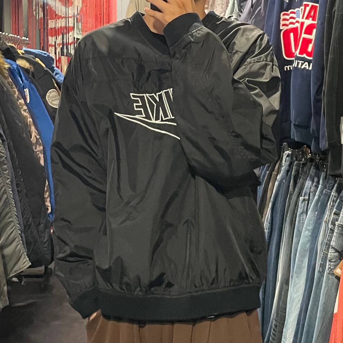 [IM]나이키 빅스우시 로고 웜업 블랙 상품이미지5