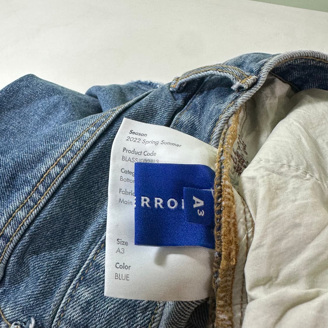 A3 XL 아더에러 22S/S  스태미 진 청바지 데님 팬츠 상품이미지7