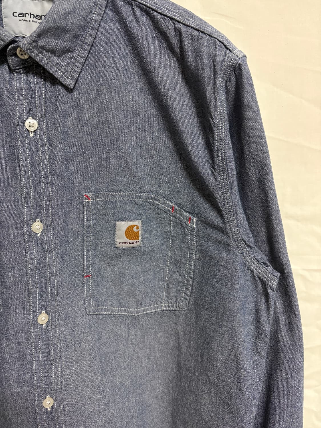 칼하트 윕 샴브레이 워크 셔츠 / 블루, XL 상품이미지4