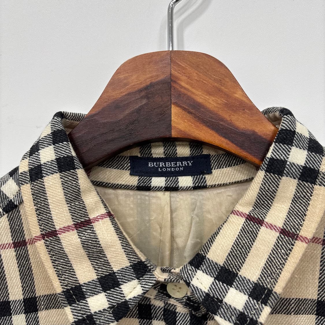 일본정품“ Burberry 노바 체크 셔츠 롱 원피스36 상품이미지7