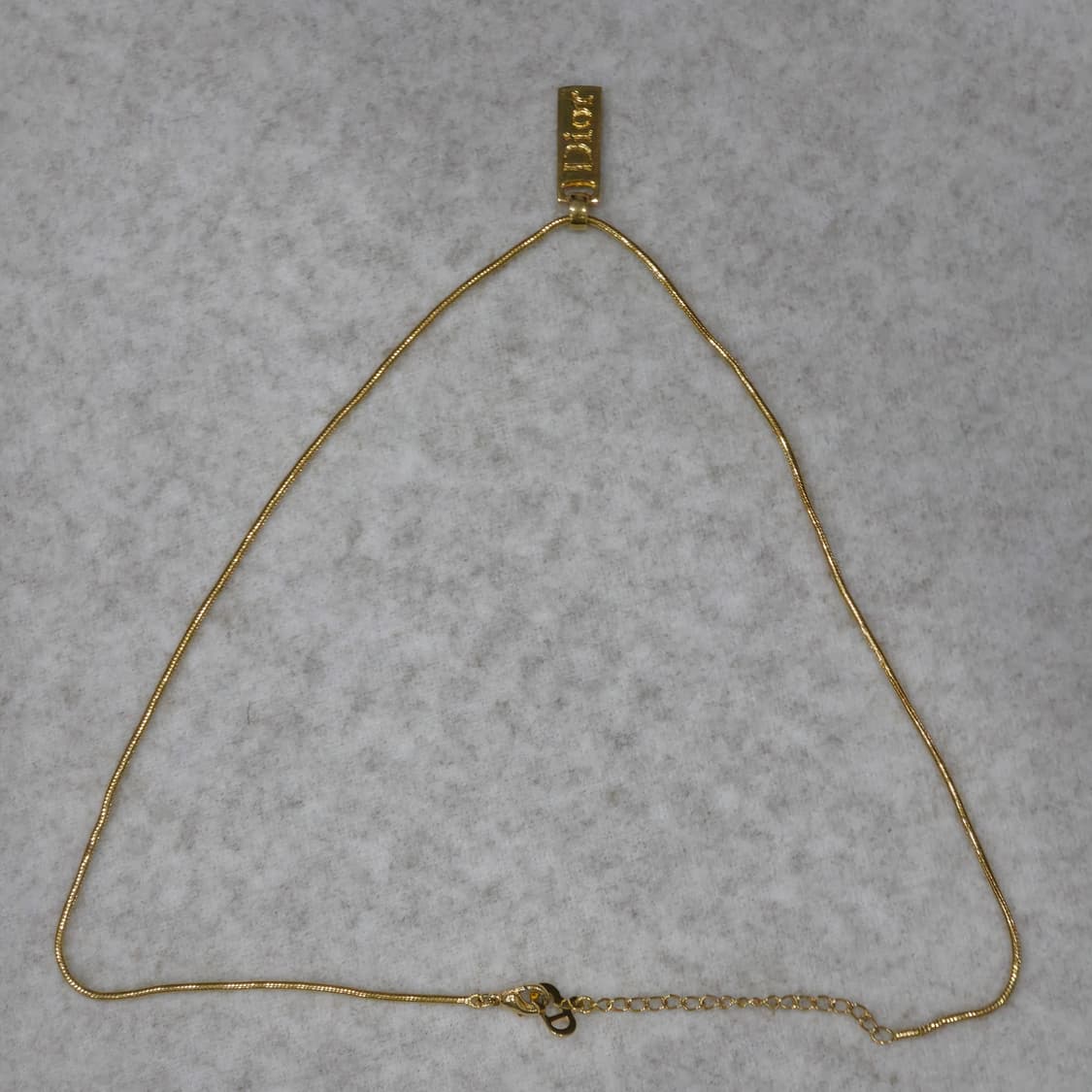 디올 DIOR 금장 로고 플레이트 스네이크 체인 목걸이(남녀공용) 상품이미지3