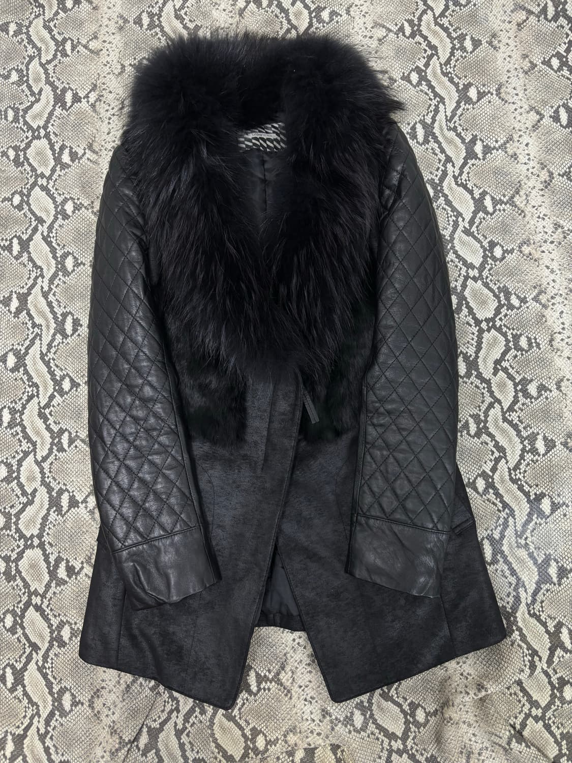 [VKEI]Raccoon Fur Trimming Shadow Washed 상품이미지6