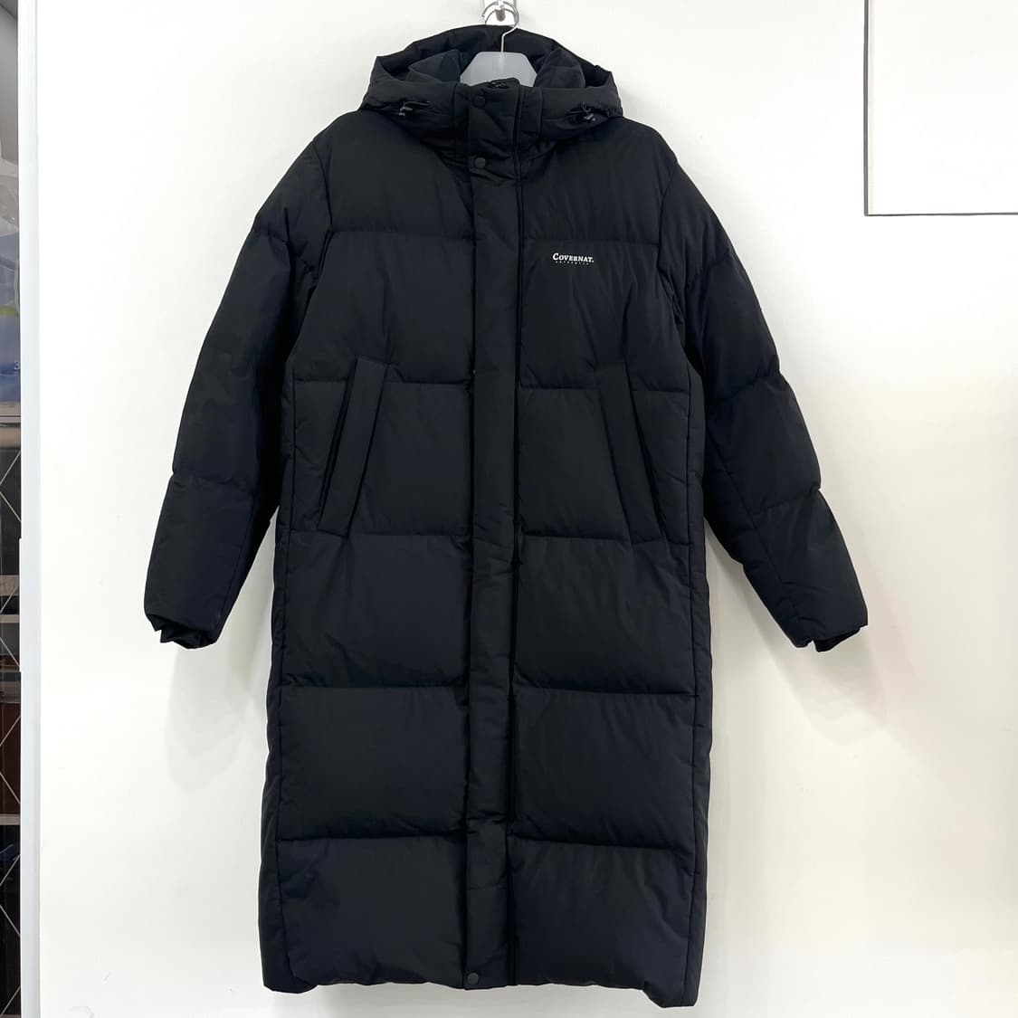 커버낫 빅로고 덕다운 블랙 롱패딩 상품이미지2