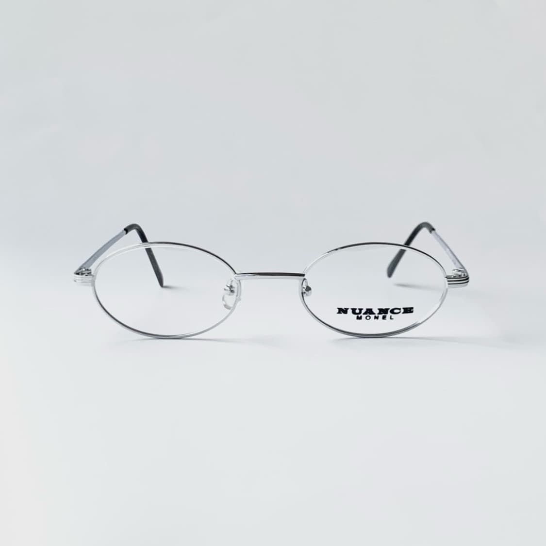 [픽키-697] 실버 메탈 풀프레임 안경 슬림 오벌 프레임 미니멀 상품이미지1