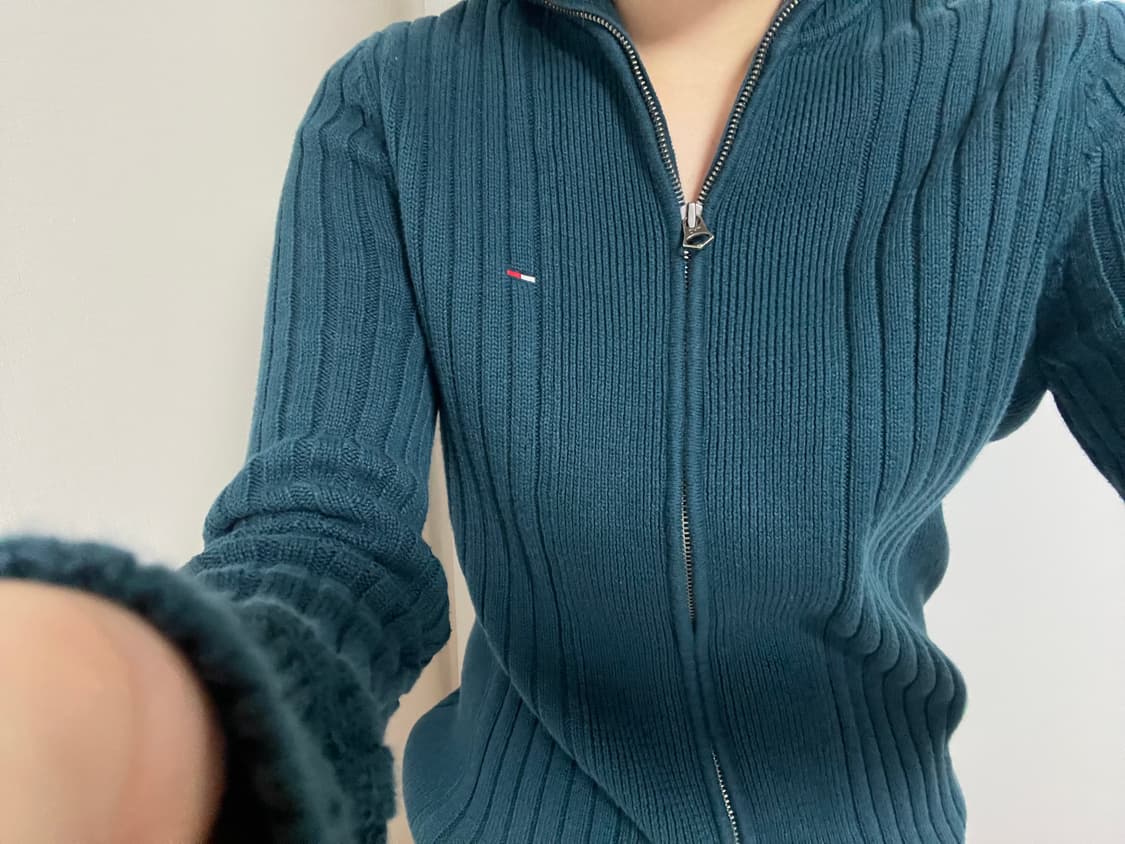 타미힐피거 니트 집업 상품이미지1