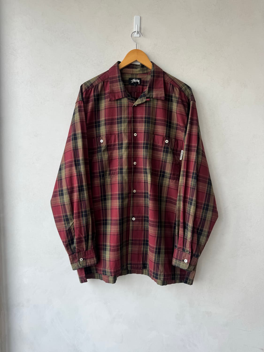 80s 스투시 체크 셔츠 상품이미지1