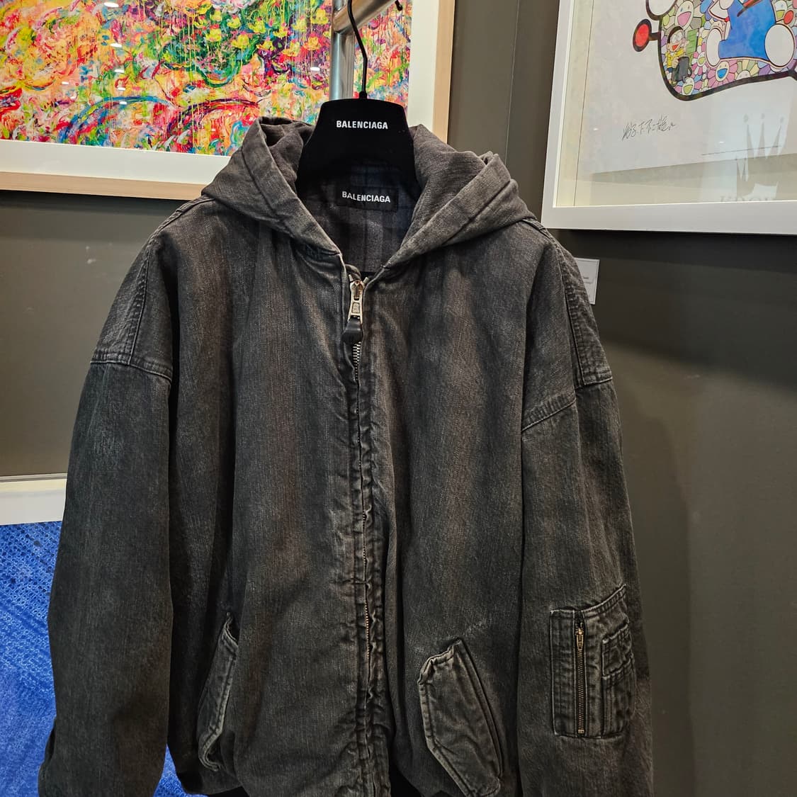 발렌시아가 워시드 데님 푸퍼 오버 패디드 자켓 상품이미지2