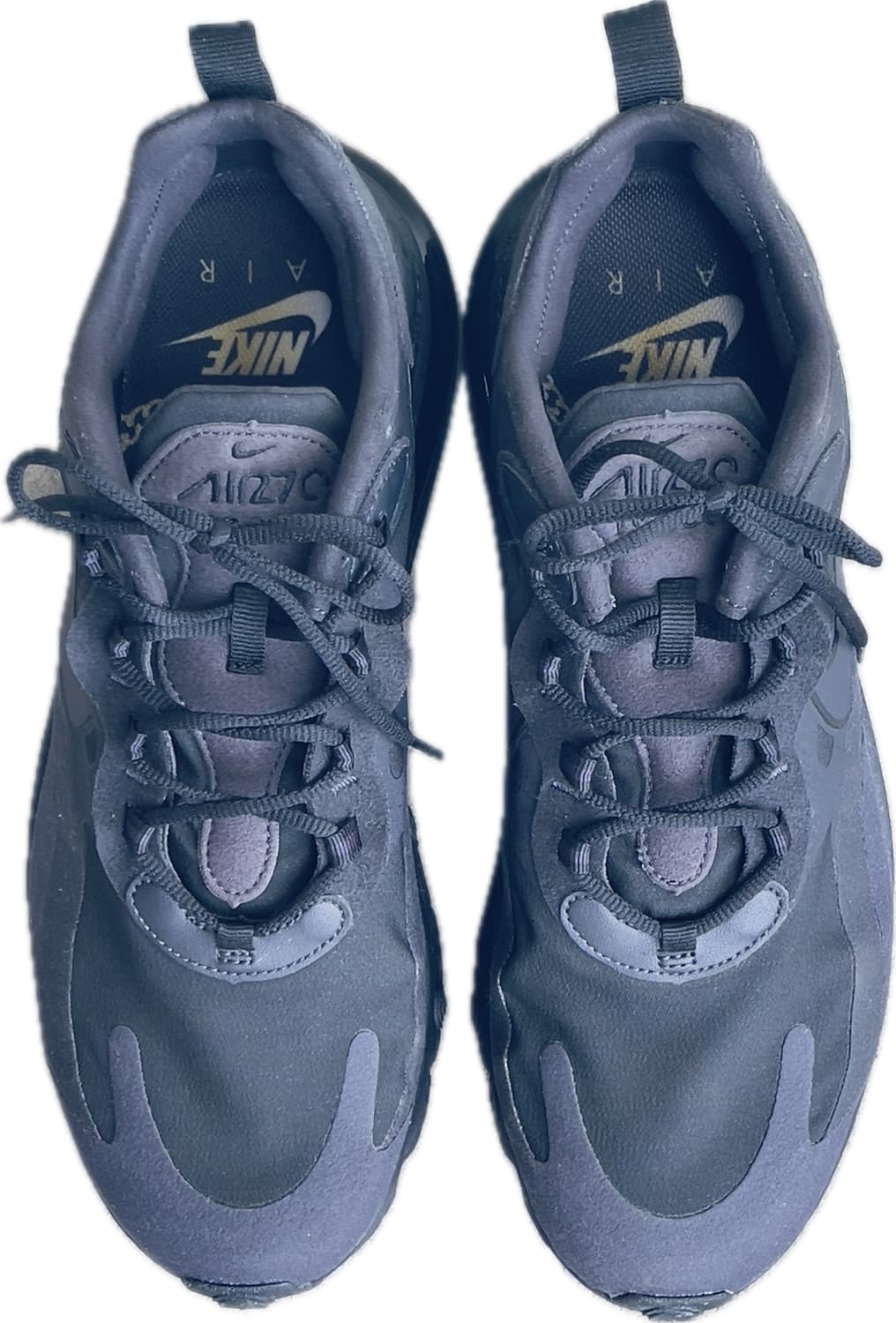 [실착 1회] 나이키 에어맥스 270 리액트 트리플블랙 280mm 풀박스 상품이미지6