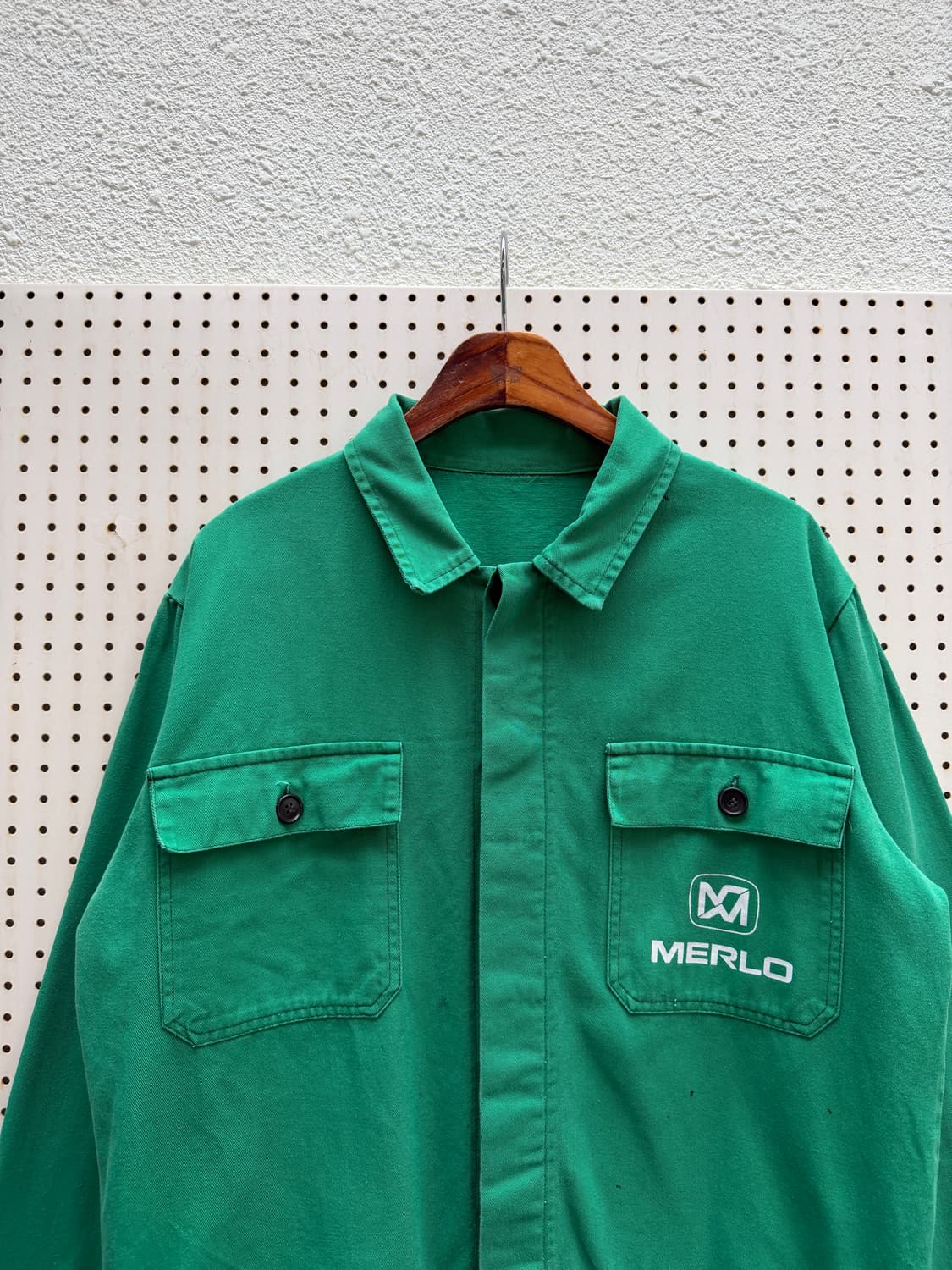 1990s ITALIAN GREEN MECHANIC 프렌치워크 블루종봄버 상품이미지5