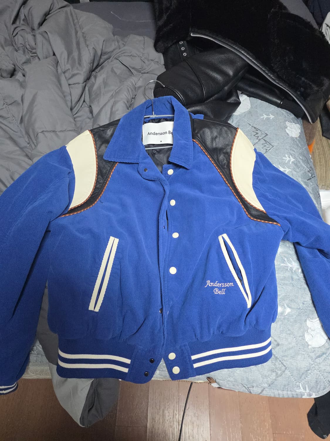 엔더슨벨 코듀로이&레더 바시티 자켓 [M] 상품이미지3