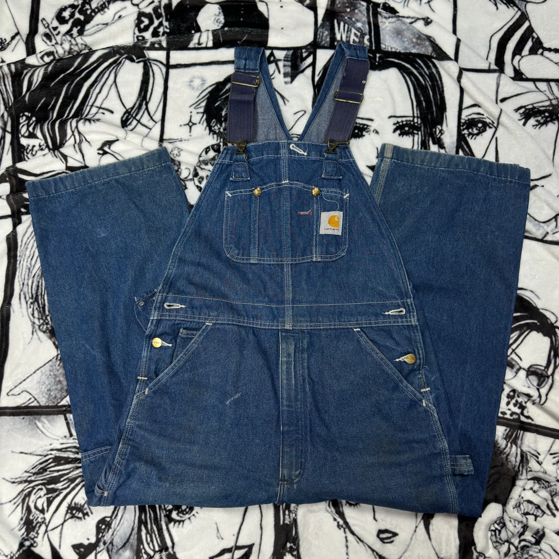 칼하트 데님 오버롤 멜빵 상품이미지1