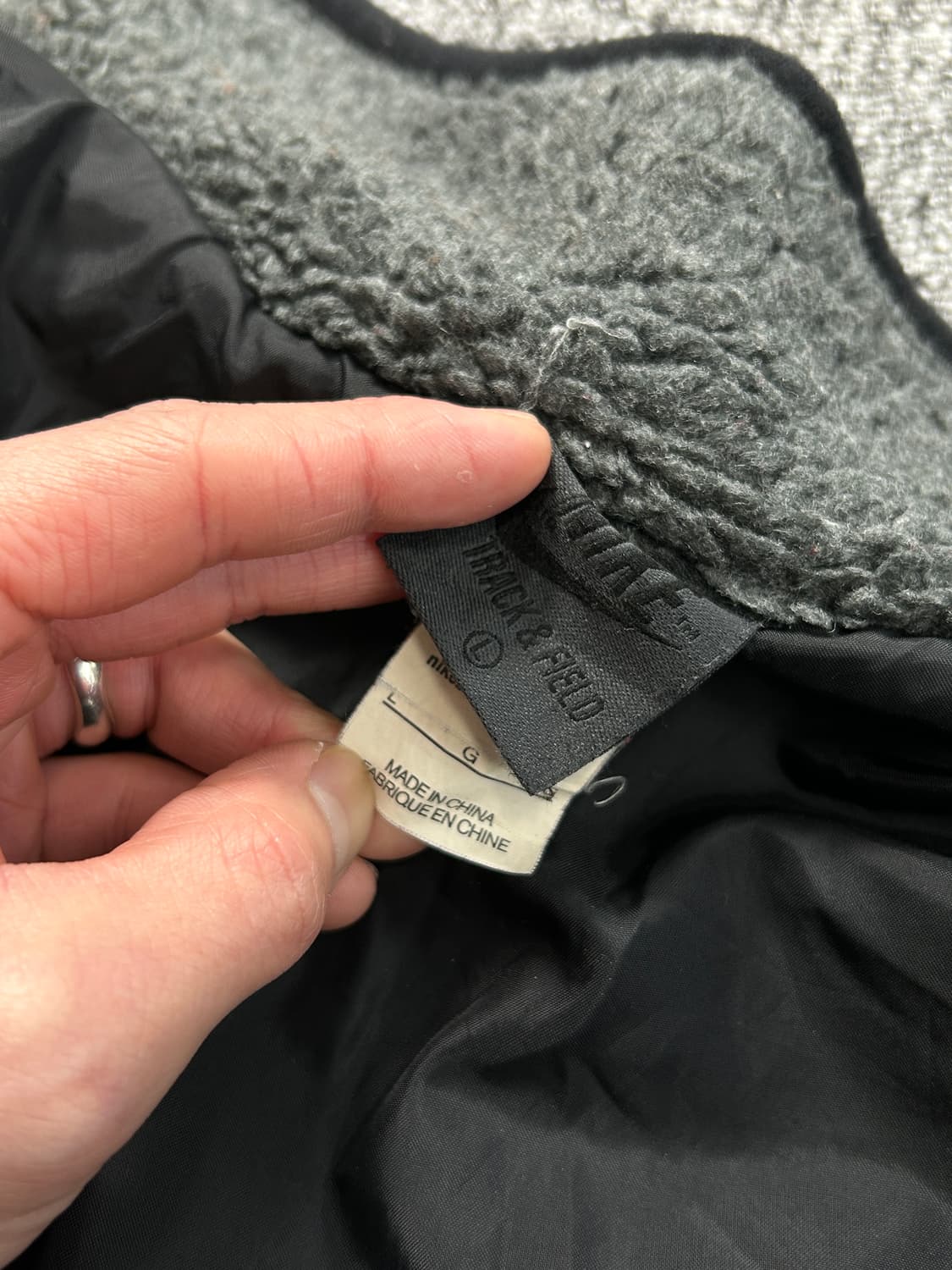 나이키 90’s 블랙 택 딥파일 그레이 플리스 자켓 L  상품이미지8
