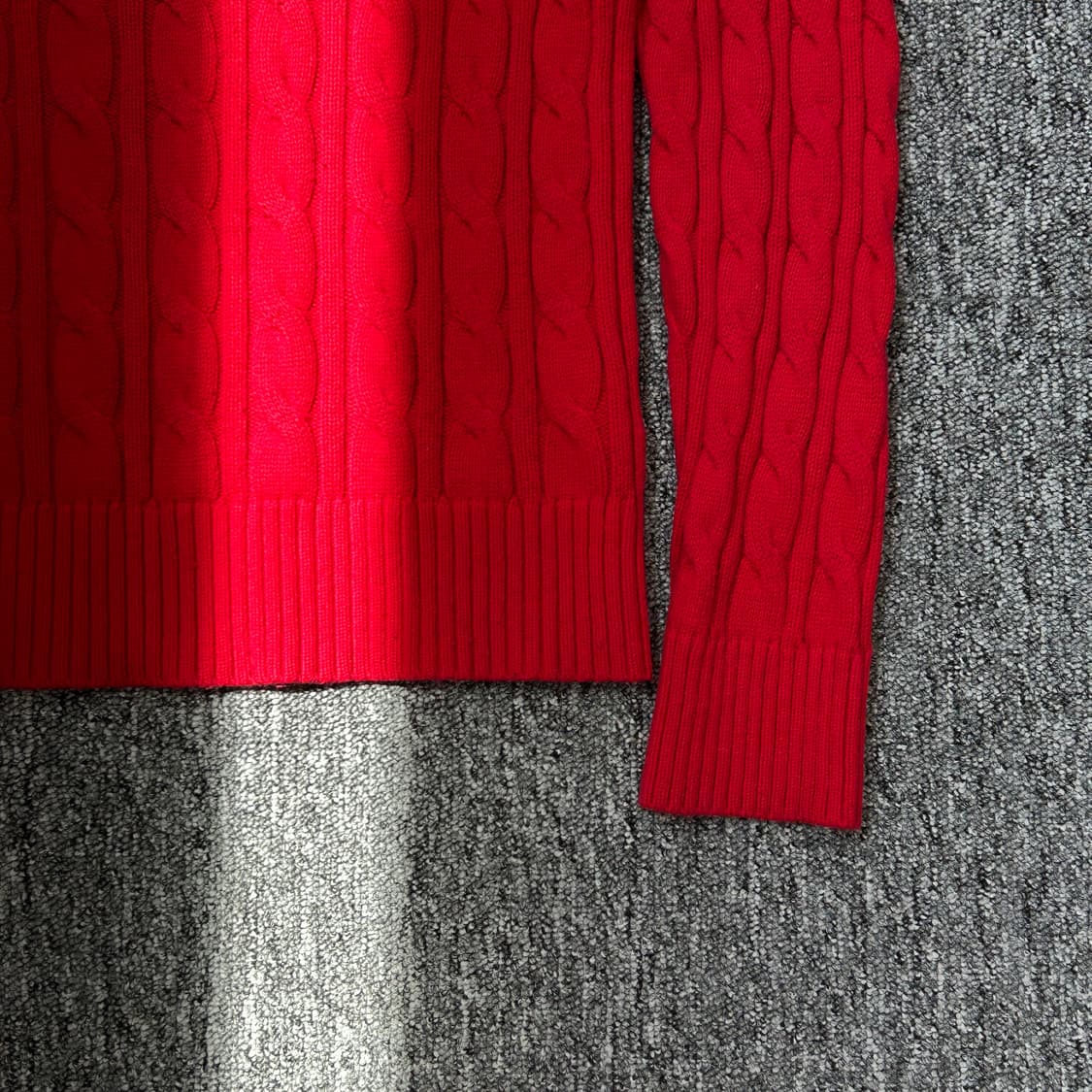 아베크롬비 레드 케이블 라운드넥 니트 상품이미지3