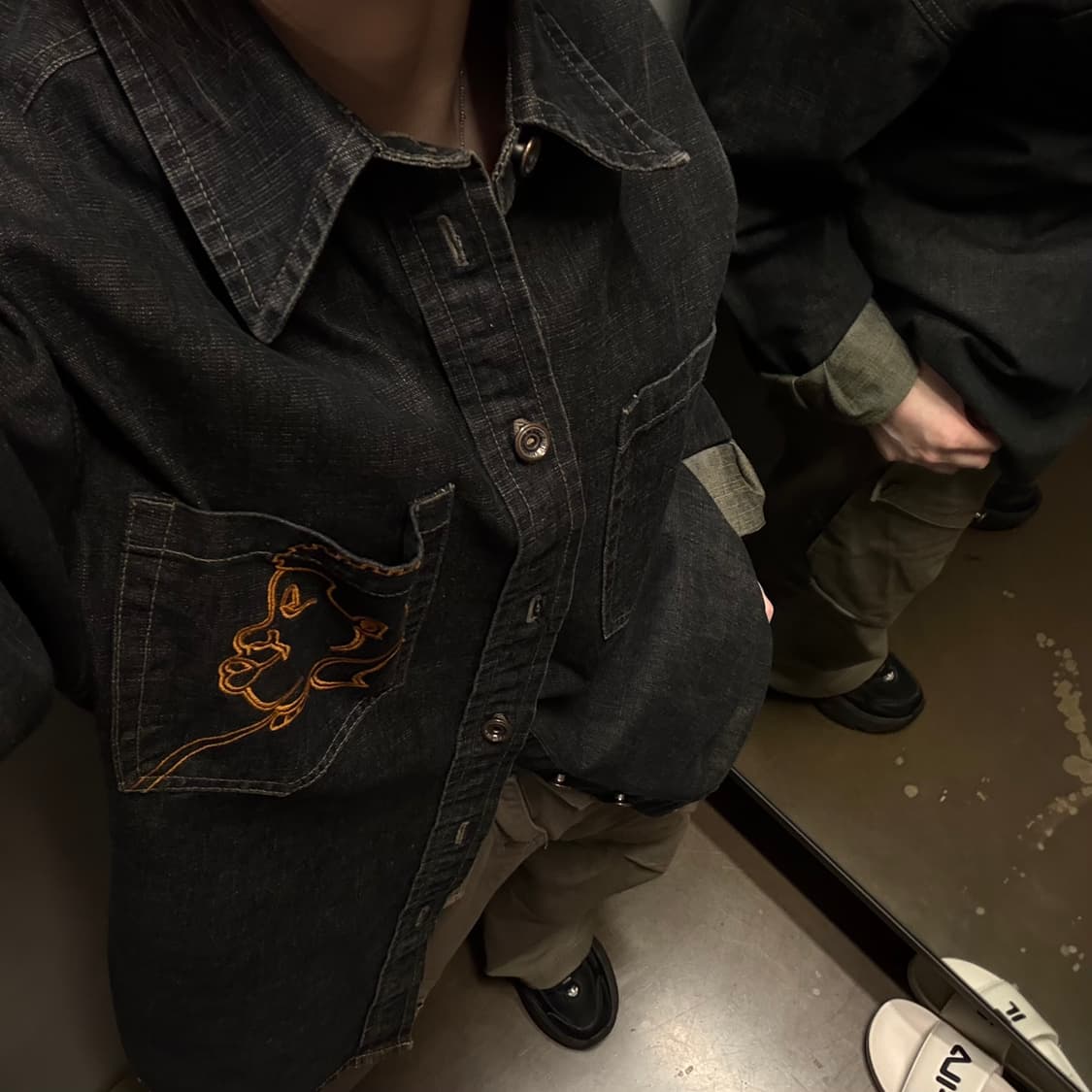 플래티넘 푸부 데님 자켓 상품이미지1