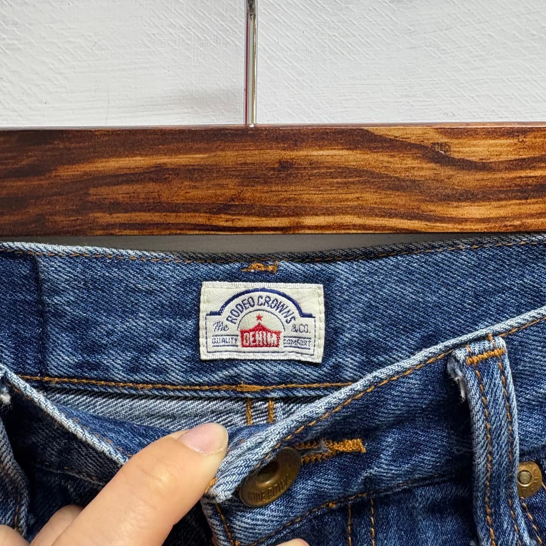 RODEO CROWNS 로데오 크라운드 웨스턴 롱 데님 스커트  상품이미지4