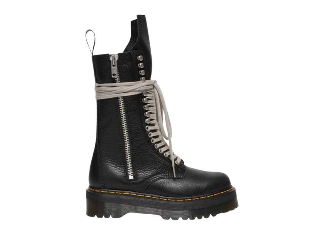 닥터마틴 x 릭오웬스 1918 RO 레더 레이스 업 플랫폼 부츠 블랙 상품이미지1