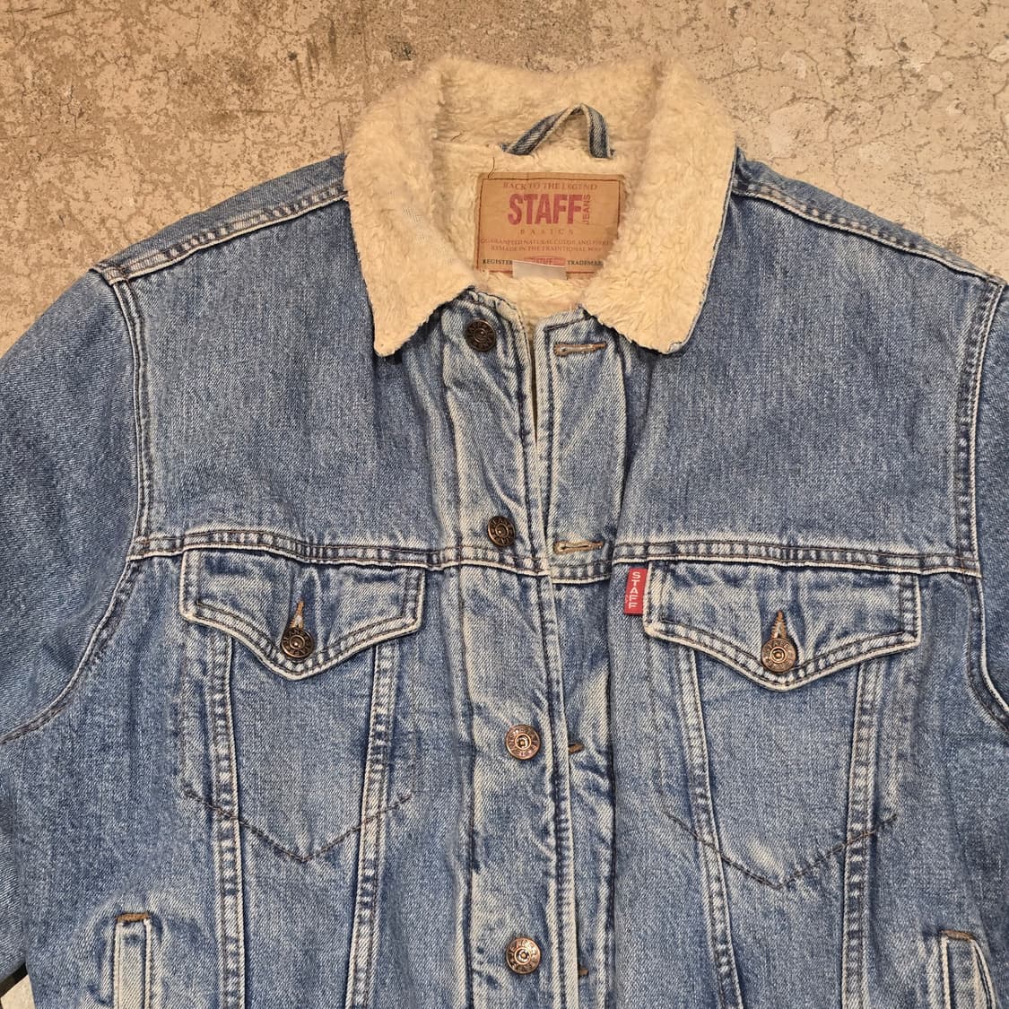 90s STAFF 데님 쉐르파 트러커 자켓 상품이미지2