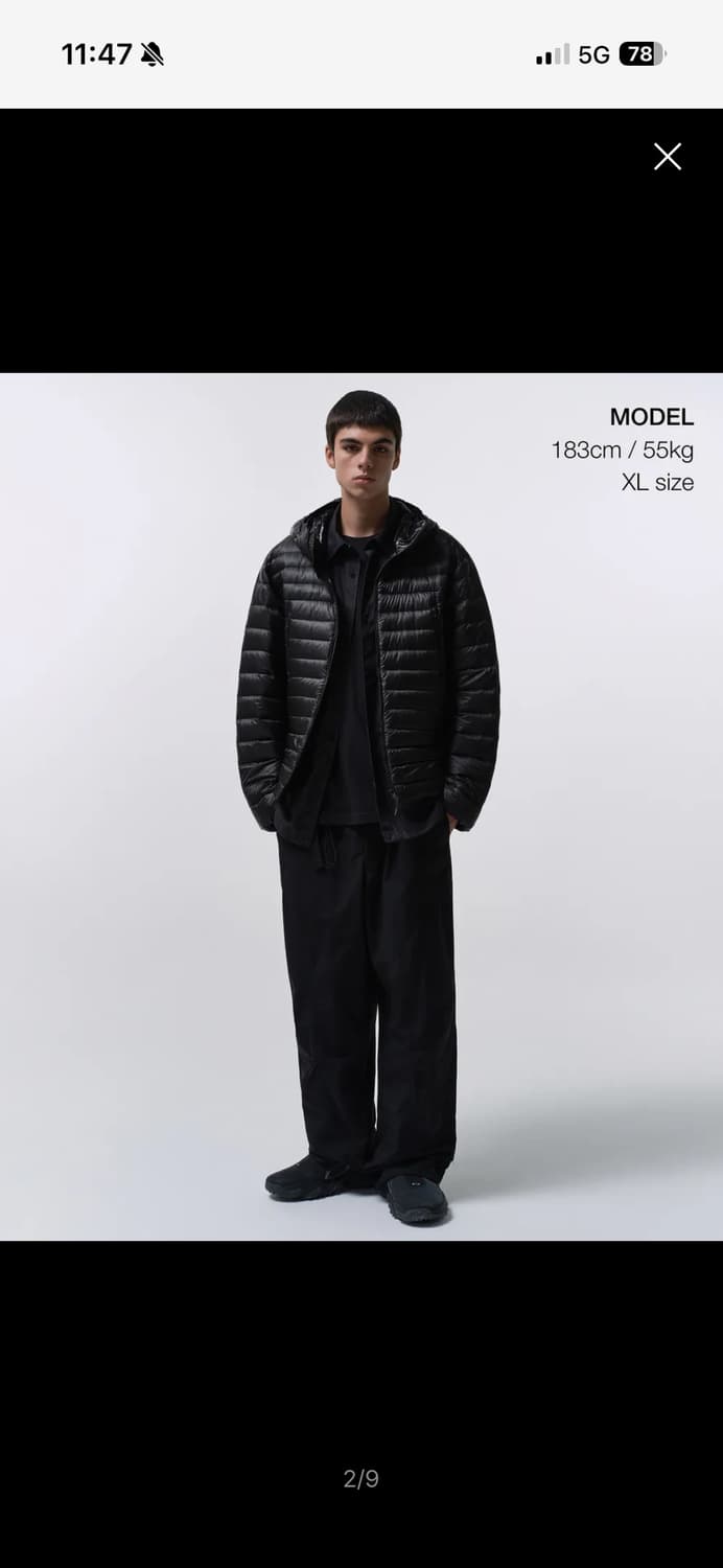 무신사스탠다드 시티 레저 경량 패딩 후디드 라이트 다운 자켓 상품이미지2