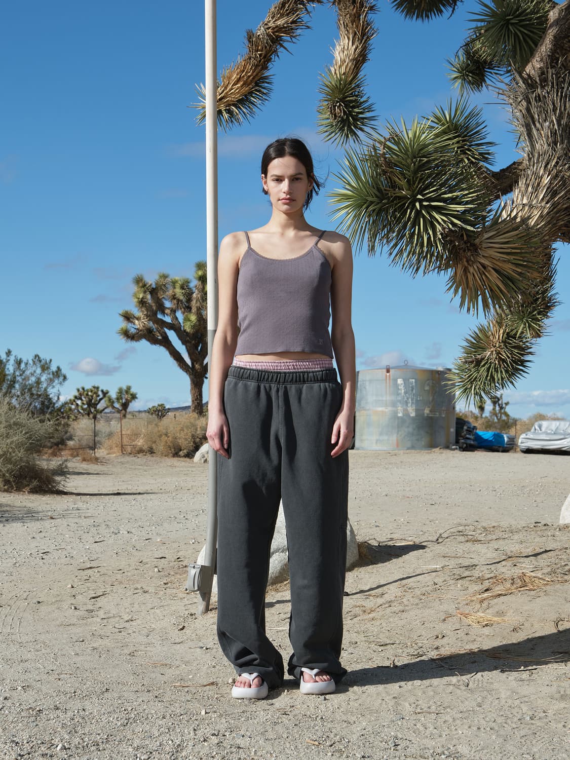 Pointell Lace Sleeveless (Charcoal) 상품이미지2