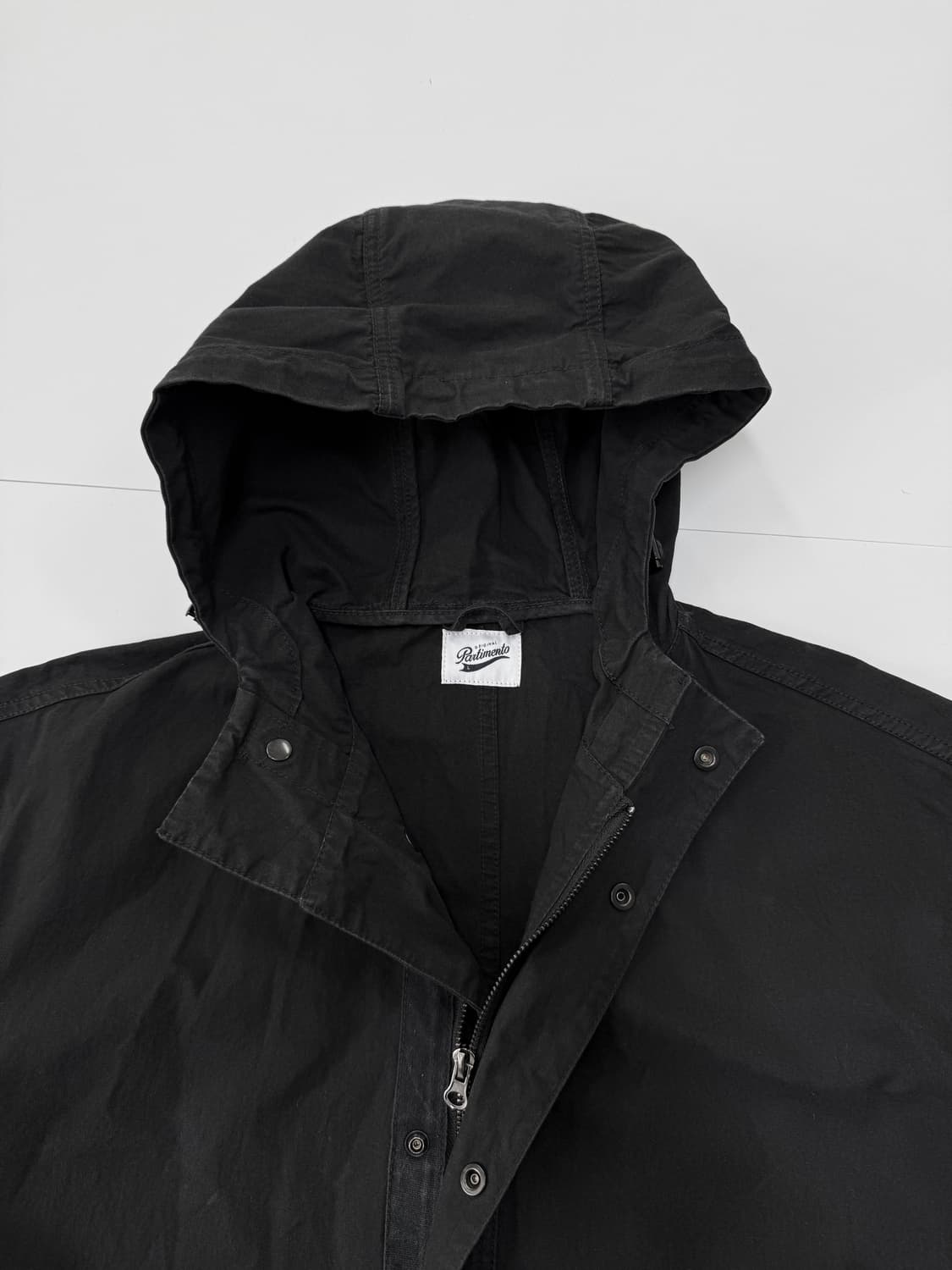 파르티멘토 블랙 미니멀 후드 윈드자켓 상품이미지5