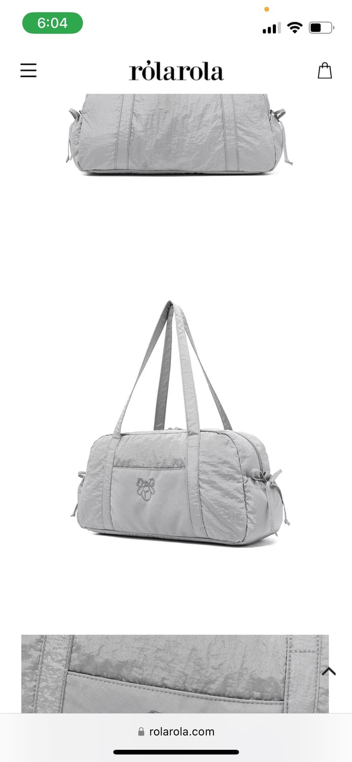 로라로라 실버 리본 더플백 숄더백 상품이미지2