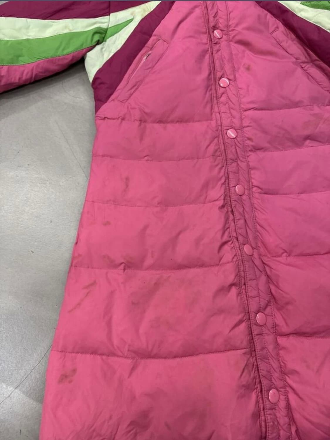 디젤 롱패딩 핑크 M 상품이미지7