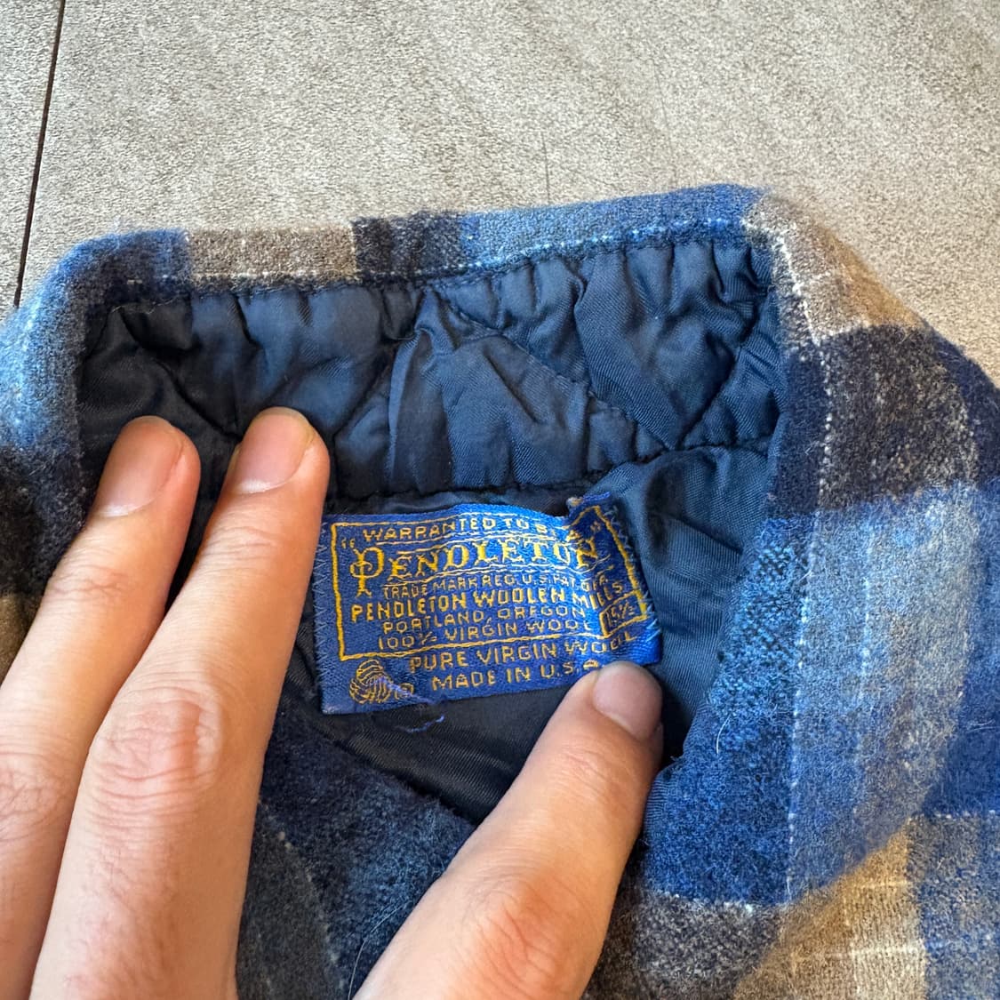 80년대 미국 생산 펜들턴 체크 울 셔츠  상품이미지5