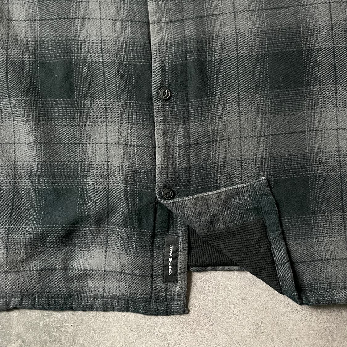 VANS 반스 빈티지 그레이 체크 코튼 셔츠자켓 A00451 상품이미지4