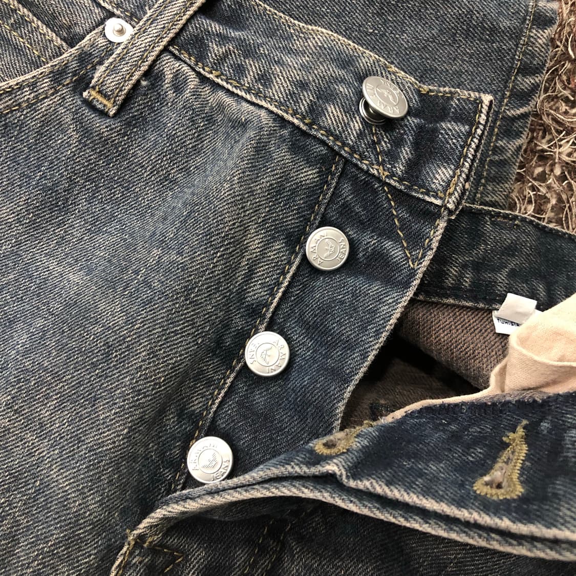 아르마니 블랙 워싱 데님 팬츠 상품이미지4