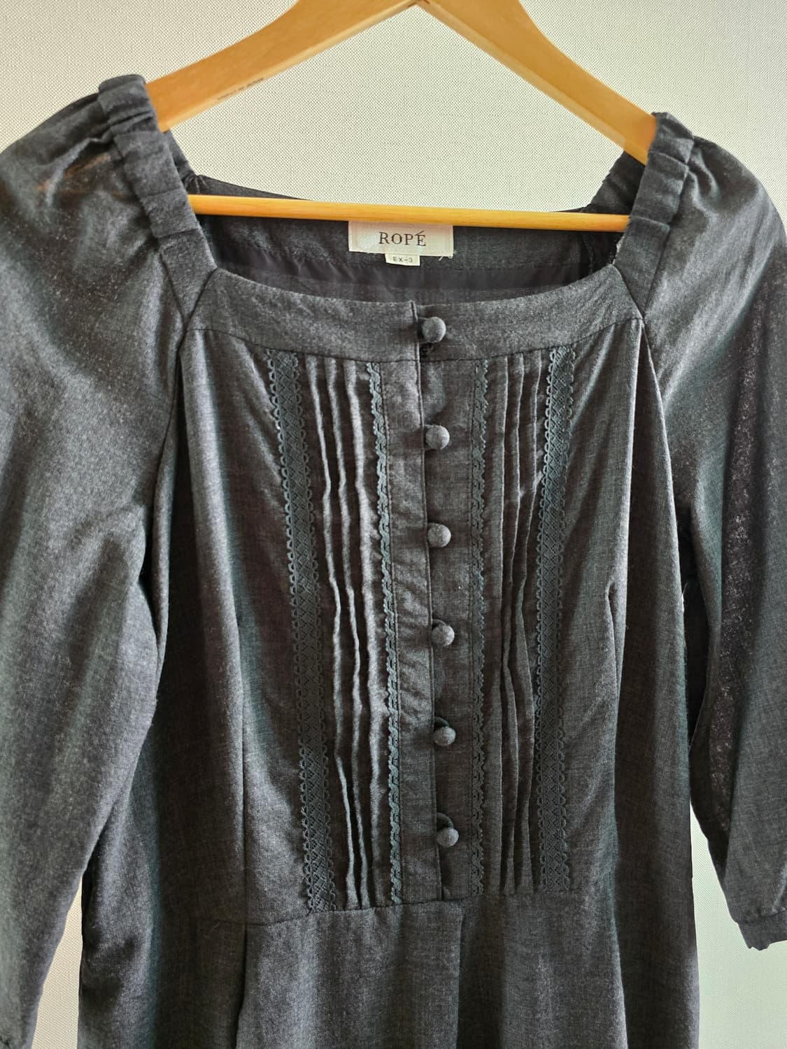 ROPE 스퀘어넥 울 원피스 (EX3) 상품이미지4