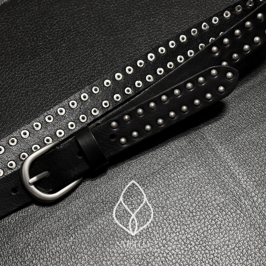🌗 Stud vegetable belt / 스터드 베지터블 소가죽 벨트 상품이미지7