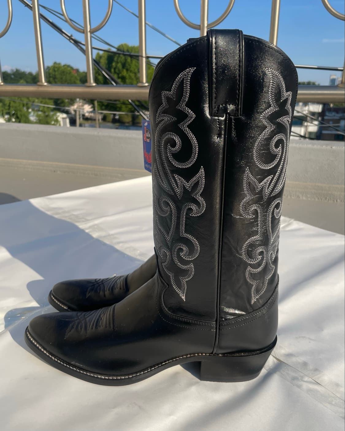 저스틴부츠 Jflex Black Cowboy Boots 10.5B 상품이미지2